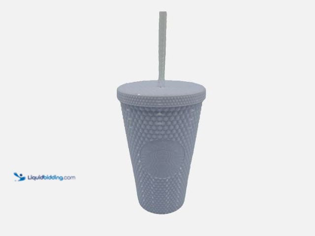 Lot 49-5573309 - Starbucks Holiday White 16 oz Studded Cold Cup Tumbler with Lid Straw, Unused in a PK of 12