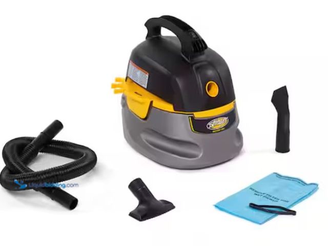 Lot 49-1546839 - Stinger 2.5 Gal. 1.75 Peak HP Small Shop Vacuum Wet Dry Vac with Filter Bag, Hose, Utility and Car N...