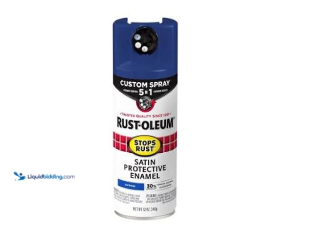 Lot 49-1627382 - Lot of (6) RUST-OLEUM Stops Rust Custom Spray 5-in-1 Spray Paint, Satin Sapphire, 12 Oz. Model #3768...