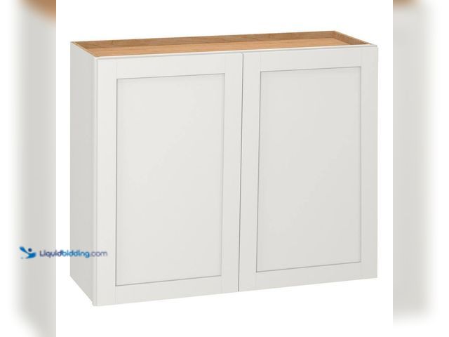 Lot 49-5464155 - Hampton Bay
Westfield Feather White Shaker Stock Assembled Wall Kitchen Cabinet (36 in. W x 12 in. ...