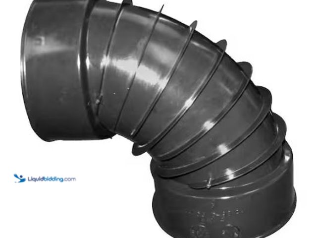 Lot 49-1549170 - (5x) Advanced Drainage Systems 4 in. Single wall 90° Elbows, Model # 0490AA, Slightly used, 5 elbows...