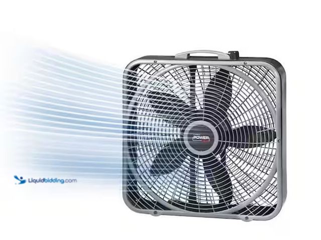 Lot 49-5555370 - Lasko
Power Plus 20 in. 3 Speed Box Fan for Home in Gray with Weather Shield Design for Window Use,...