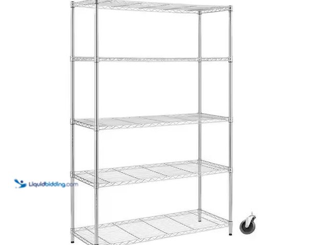 Lot 49-5555300 - HDX
5-Tier Steel Wire Shelving Unit with Casters in Chrome (48 in. W x 72 in. H x 18 in. D), Unused...