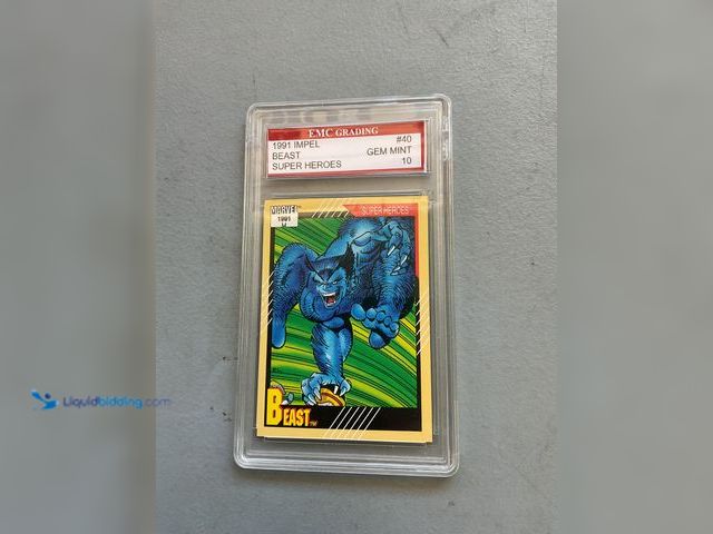 Lot 49-1977913 - Other WOW GRADED CARD! 1991 IMPEL MARVEL SUPERHERO CARDS BEAST SUPER HEROS #40 EMC 10 GEM MINT AN AM...