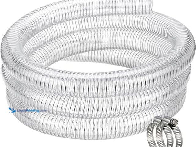 Lot 49-5448566 - Suction Hose 2" id - 5ft Flexible Clear Steel Wire Reinforced Vinyl Tubing Heavy Duty Vacuum PVC Dra...
