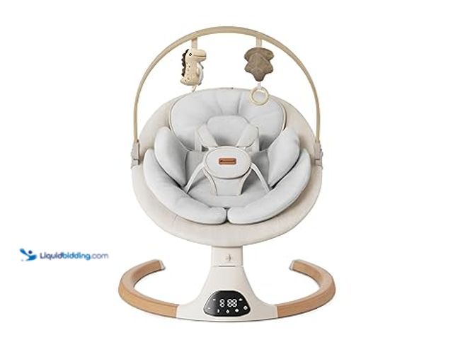 Lot 49-5419917 - Baby Swings for Infants, Monamii Baby Swing, Bluetooth Infant Swing with Music Speaker, 5 Speeds and...