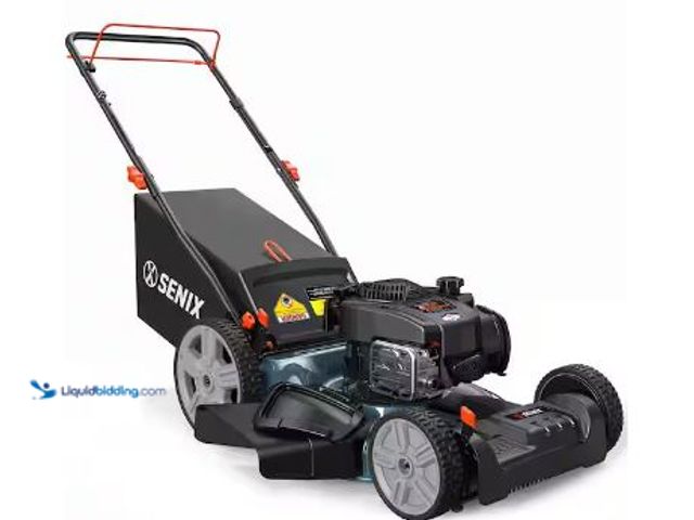 Lot 49-1625441 - Senix 21 in. 140cc 4-Cycle Briggs and Stratton Gas Self-Propelled Lawn Mower with 3-in-1 Bagging, Mu...