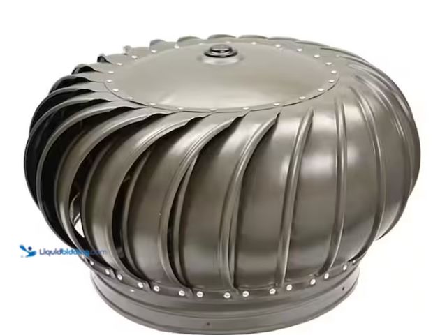 Lot 49-1515832 - Master Flow 14 in. Aluminum Internally Braced Turbine Head in Weathered Wood, Model # ATH14IWW, New ...