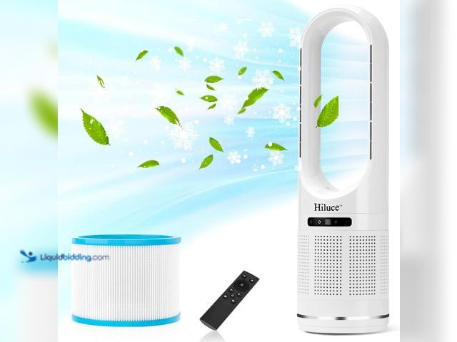 Lot 49-3514548 - Tower Fan,Bladeless Fan for Bedroom,2-in-1 Oscillating Fan 20dB Quiet Cooling Standing Fan , Touch, ...