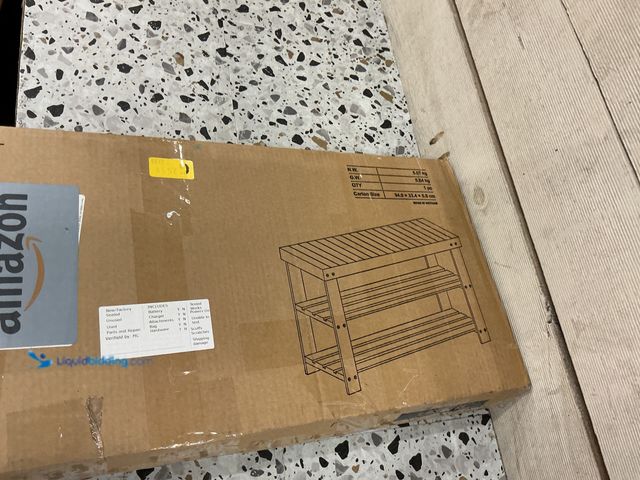 Lot 49-3531229 - SONGMICS Shoe Rack Bench, 3-Tier Bamboo Shoe Storage Organizer, Entryway Bench, Holds Up to 286 lb, ...