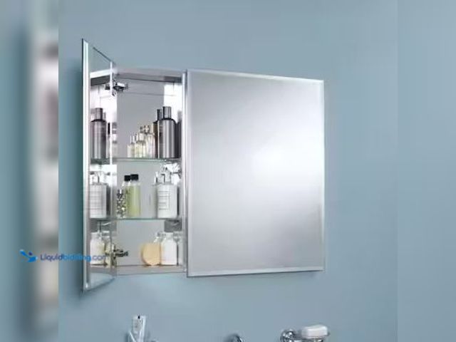 Lot 49-1572036 - Croydex 30 in. W x 25.25 in. H x 5-1/4 in. D Frameless Aluminum Recessed or Surface-Mount Medicine C...