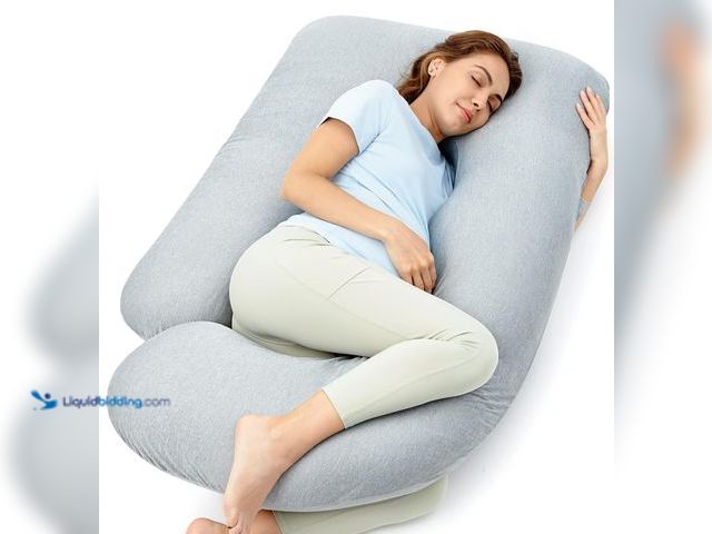 Lot 49-3565845 - Momcozy Pregnancy Pillows with Cooling Cover, U-Shaped Full Body Maternity Pillow for Side Sleepers ...