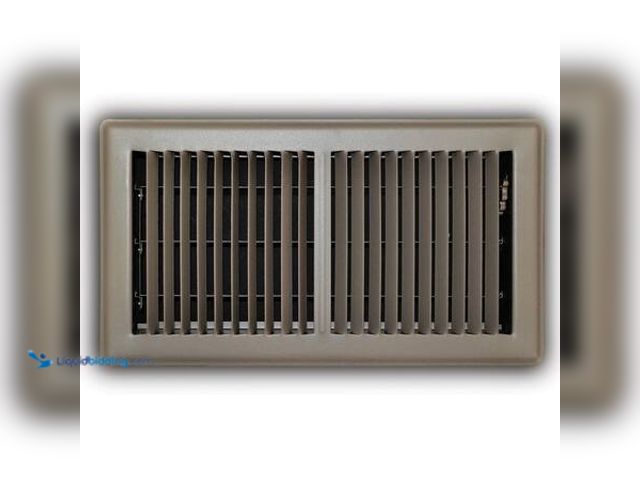 Lot 49-5520750 - QTY 2 - Everbilt 6 in. x 12 in. 2-Way Steel Floor Register in Brown Model # E150MB06X12 NEW