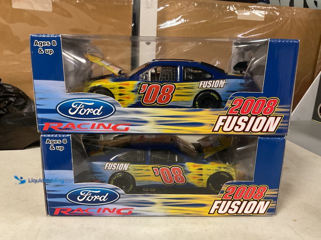 Lot 49-1814843 - COLLECTIBLE LOT OF 2 FORD RACING 2008 FUSION 1/24 SCALE DIECAST CARS IN ORIGINAL BOXES #COINS1211
