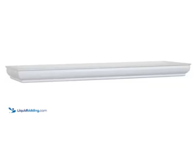 Lot 49-2006525 - Home Decorators Collection 42 in. L x 8 in. W Profile White Shelf, Model # 9085816, Unused, Scuffs &...