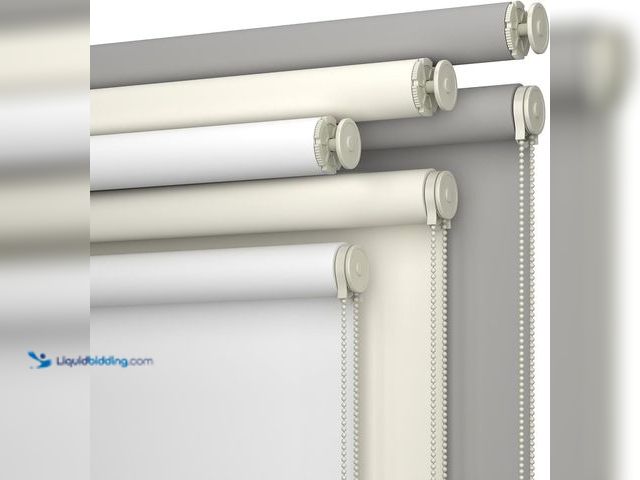 Lot 49-5435652 - No Drill No Tools 100% Blackout Roller Shade | UV Protection | Easy-Care Fabric | Roller Blind for W...