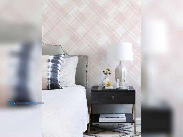 Lot 49-2003584 - Approx. (112) sq. ft. of A-Street Prints Zag Pink Modern Plaid Wallpaper (Covers 56.4 sq.ft./2 Roll)...