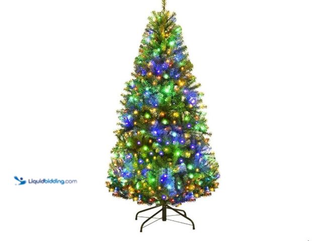 Lot 49-3600316 - Go plus 4FT Pre-Lit Artificial Christmas Tree, Hinged Xmas Full Tree with 100 Dual-Colored LED Light...