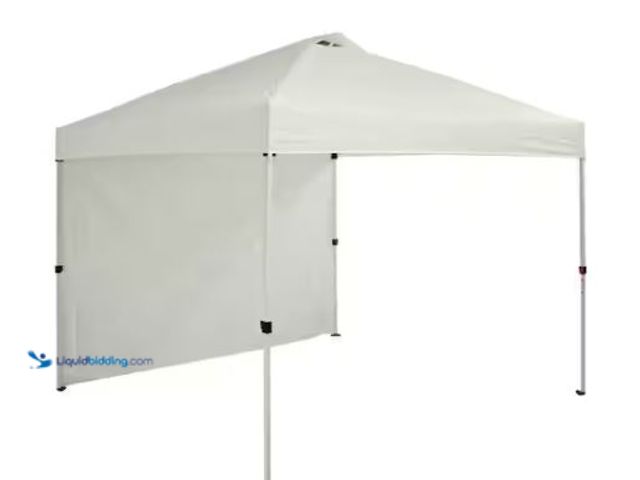 Lot 49-3432019 - Everbilt 10 ft. x 10 ft. Commercial Instant Canopy-Pop Up Tent with Wall Panel White, Model # NS HPP...