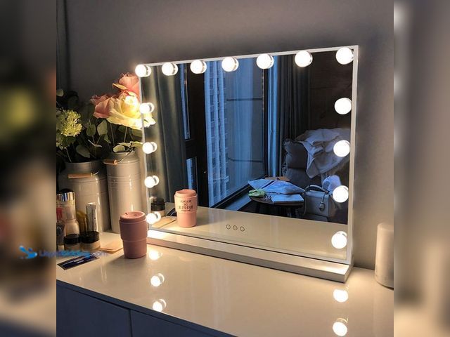 Lot 49-5412711 - FENCHILIN Vanity Mirror with Lights, Hollywood Lighted Makeup Mirror with 15 Dimmable LED Bulbs for ...