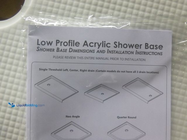 Lot 49-1518536 - DreamLine 2.75 x 42 x 34 in. SlimLine Single Threshold Shower Base - Center Drain Base Model #G71576...