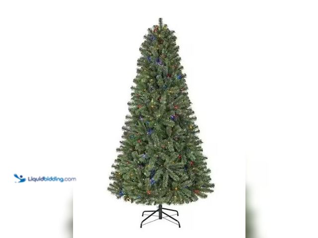 Lot 49-1540822 - Home Accents Holiday
6.5 ft. Festive Pine LED Pre-Lit Artificial Christmas Tree T9, Model # 22HD300...