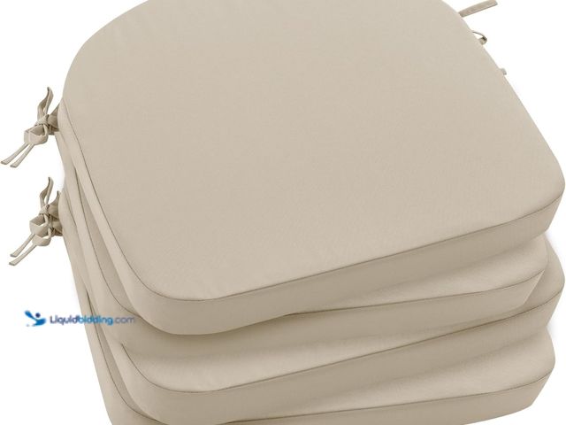 Lot 49-5453680 - Outdoor Chair Cushions Set of 4: Waterproof & Fade Resistant Patio Furniture Cushions -  Non Slip Ro...