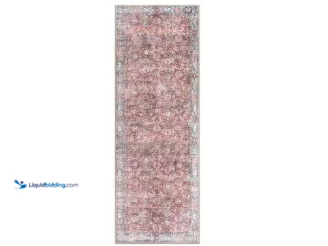 Lot 49-1631148 - World Rug Gallery Amber Multi 2 ft. 6 in. x 10 ft. Transitional Bordered Vintage Machine Washable No...