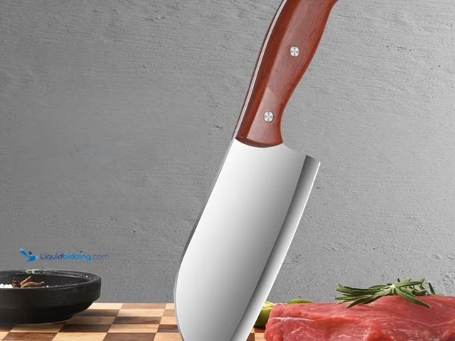 Lot 49-1792868 - 1pc Sharp Chef Knife - Stainless Steel Kitchen Knife Suitable for Chopping, Dicing And Slicing Meat,...
