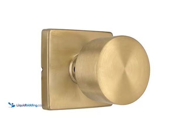 Lot 49-1579096 - Lot of (4) Home Decorators Collection Ridgeway Brushed Gold Hall/Closet Passage Door Knob with Squar...