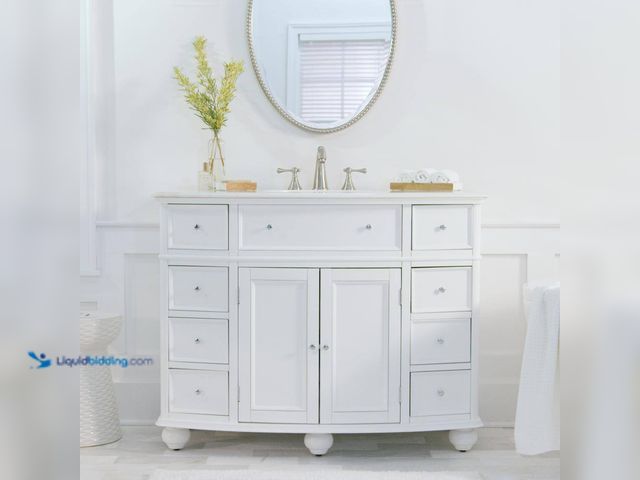 Lot 49-5512261 - Home Decorators Collection Hampton Harbor 45 in. W x 22 in. D x 35 in. H Single Sink Freestanding Ba...