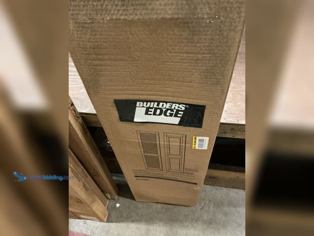 Lot 49-5487380 - Builders Edge
14.75 in. x 47 in. Raised Panel Vinyl Exterior Shutters Pair in Black New