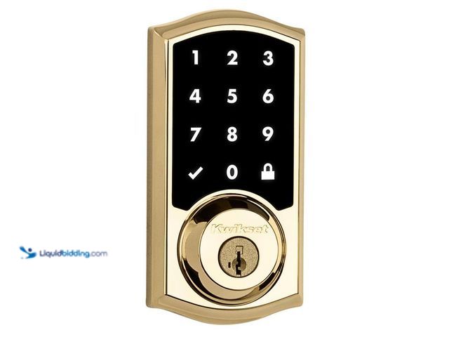 Lot 49-5463783 - Kwikset
SmartCode 916 Zigbee 3.0 Touchscreen Lifetime Polished Brass Single Cylinder Keypad Electro...