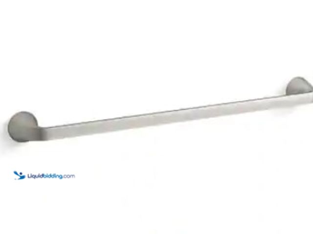 Lot 49-1515940 - KOHLER Cursiva 24 in. Towel Bar in Vibrant Brushed Nickel, Model # K-R26686-BN, Unused.  Ref#HD0724