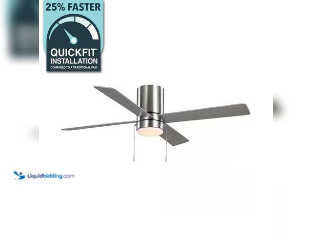Lot 49-5452805 - Hampton Bay
Scenic 52 in. Integrated LED Indoor Brushed Nickel Hugger Ceiling Fan with Reversible M...