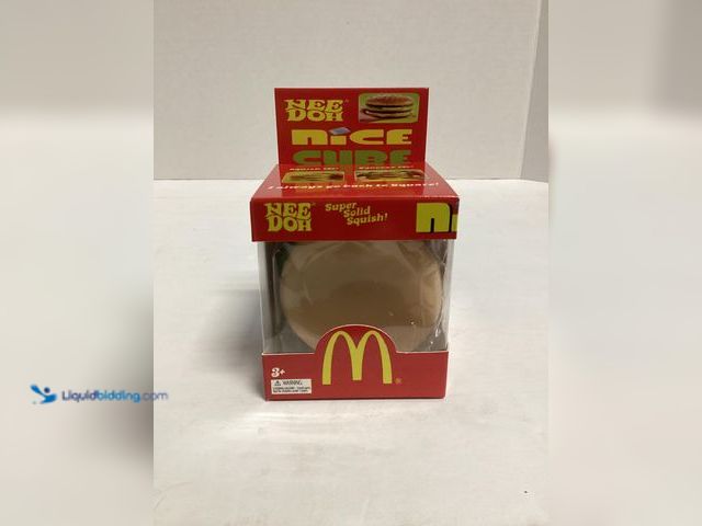 Lot 49-911466 - McDonald’s NeeDoh Nice Cube Burger Squishy – Schylling Collectible. McDonald’s-themed NeeDoh Nice Cu...