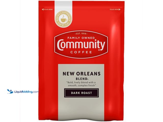 Lot 49-3531533 - Community Coffee New Orleans Blend, Dark Roast Pre-Measured Coffee Packs, 3.0 Ounce Each (Box of 20)...