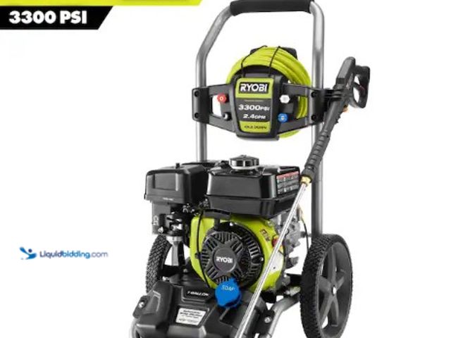 Lot 49-1625872 - RYOBI 3300 PSI 2.4 GPM Cold Water Gas Pressure Washer with 212cc Engine, Model # RY80589, Slightly U...