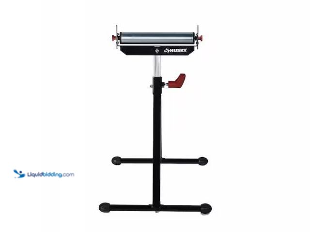 Lot 49-1514895 - Husky 23 in. to 43 in. Stationary Steel Roller Stand with Edge Guide Model # AC43C, Unused  Ref#HD07...