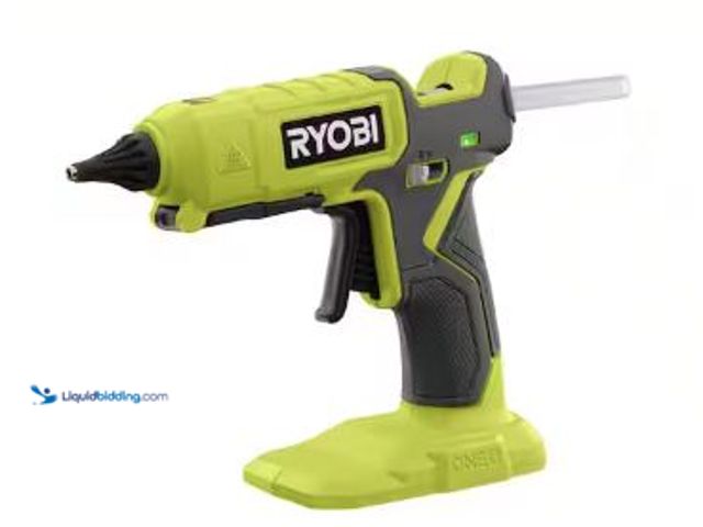 Lot 49-5436362 - RYOBI ONE+ 18V Cordless Dual Temperature Glue Gun w/ 10 Glue Sticks (Tool Only). Model # P307. New/f...