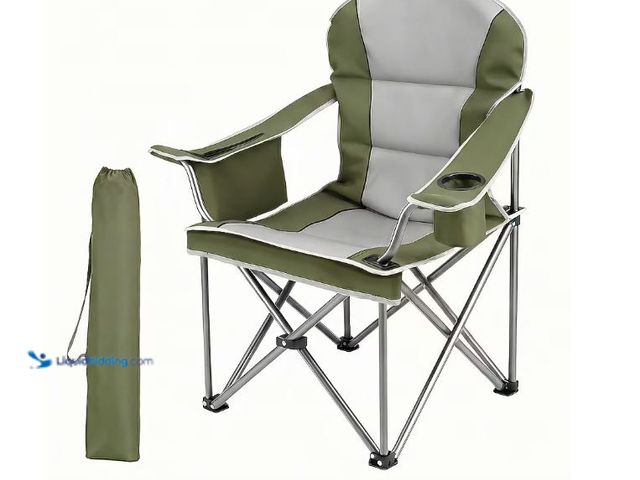 Lot 49-1627172 - Sweetcrispy Polyester Green Folding Camping Chair Carrying Strap/Handle Included for Picnic Outdoor ...