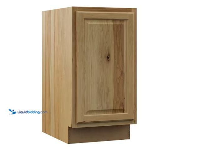 Lot 49-1566601 - Hampton Bay Hampton 18 in. W x 24 in. D x 34.5 in. H Assembled Pull Out Trash Can Base Kitchen Cabin...