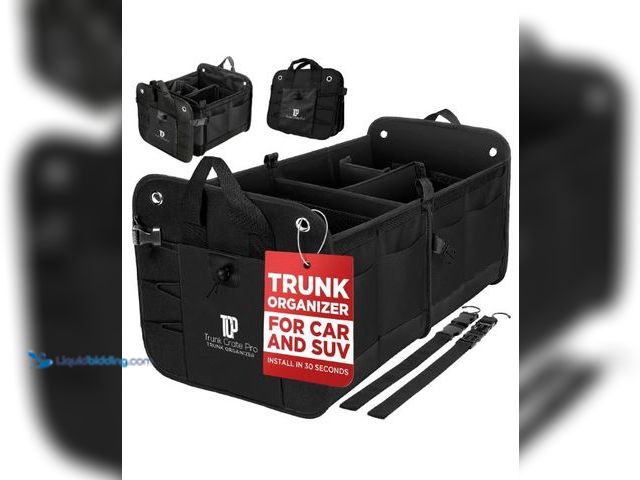 Lot 49-3432649 - TRUNKCRATEPRO Trunk Organizer For Car, SUV, Truck | Premium Adjustable Multi Compartments Collapsibl...