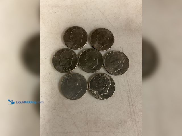 Lot 49-1505654 - LOT OF 7 “IKE” EISENHOWER LARGE ONE DOLLAR COINS INCLUDING 1971, 1972, 1976 AND 1978 #COINS1211