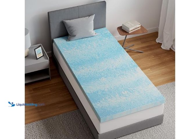 Lot 49-1555666 - Novilla Memory Foam Mattress Topper Twin - 2 Inch Cooling Gel Infused Memory Foam | Slow-Rebound Pre...