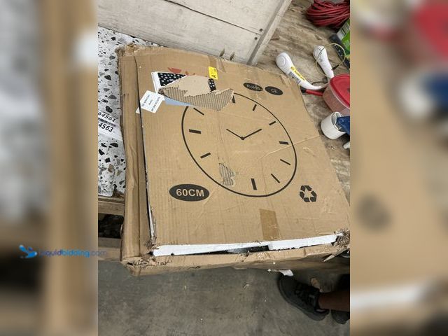 Lot 49-3564561 - 24in Windmill Distressed Ticking Clock. Battery Opperated.Unused