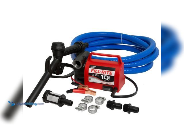 Lot 49-5453426 - FILL-RITE 12-Volt 1/5 HP 10 GPM Portable Fuel Transfer Pump with Standard Accessories. [Model # FR16...