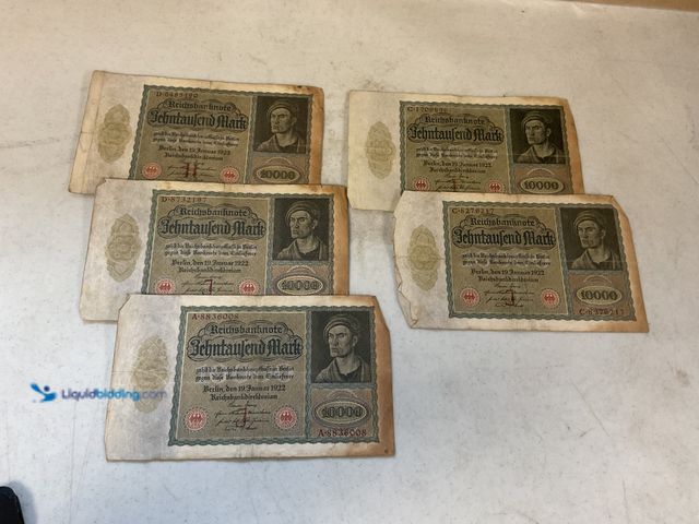 Lot 49-1811311 - 5 FOREIGN CURRENCY GERMANY 10000 MARKS FROM 1922