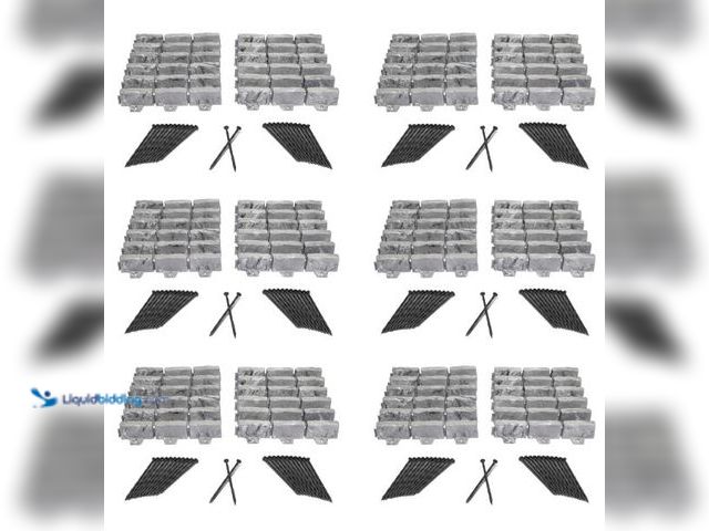 Lot 49-1569111 - EasyFlex No-Dig Landscape Edging with Anchoring Spikes, 2.7 in. Tall Decorative Stone-Look Garden Bo...