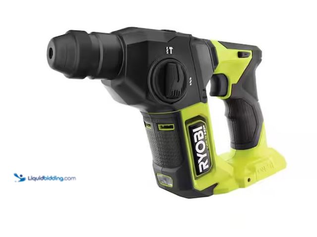 Lot 49-1547854 - RYOBI ONE+ HP 18V Brushless Cordless Compact 5/8 in. SDS Rotary Hammer (Tool Only) Model # PSBRH01B,...